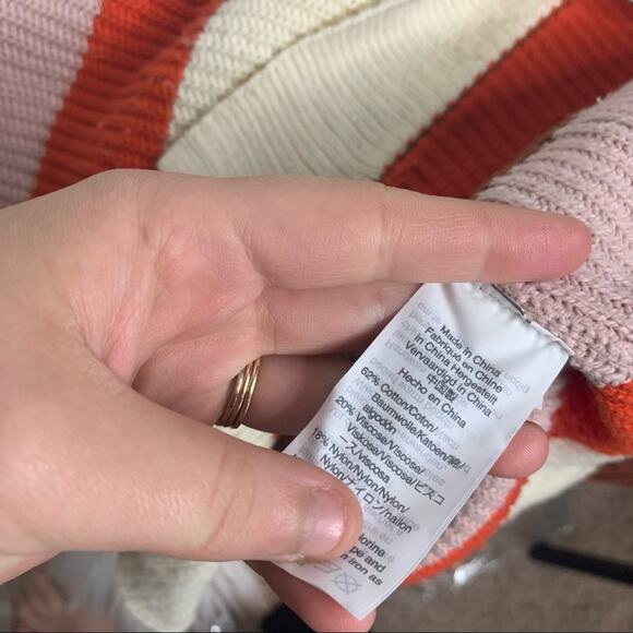 Madewell Multicolor Stripe Knit Patch Pocket Sweater Size XS - Picture 6 of 9